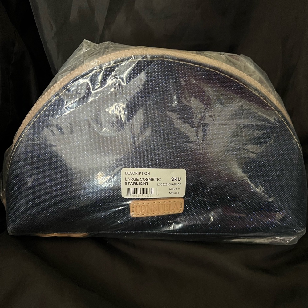 Consuela Navy Blue Starlight Large Cosmetic Bag